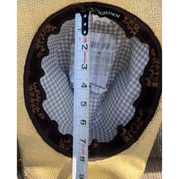 Peter Grimm Keith Style Natural Fiber Weave Drifter Cowboy Hat Adorned Sz OS main image 12